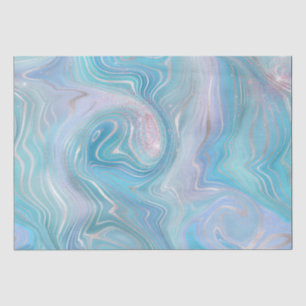 Iridescent Rainbow Gradient and Silver Foil Strata Tissue Paper