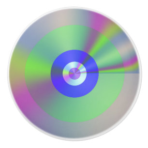 Iridescent Rainbow Gradient Ceramic Knob