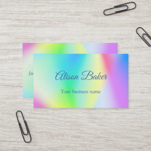 Iridescent, rainbow-like, dreamy - for romantics business card