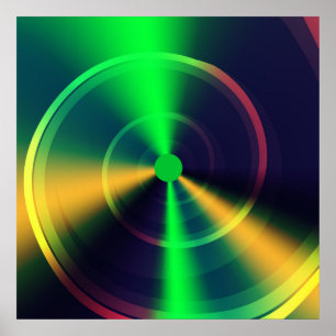 Iridescent Rainbow Swirl  Poster