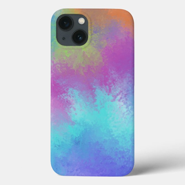 Iridescent Rainbow Watercolor Holi Abstraction  Case-Mate iPhone Case (Back)