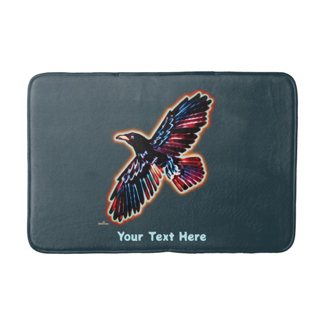 Iridescent Raven Bath Mat (Front)