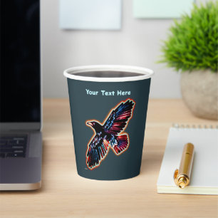 Iridescent Raven Paper Cups