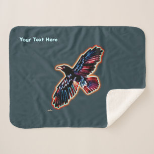Iridescent Raven Sherpa Blanket