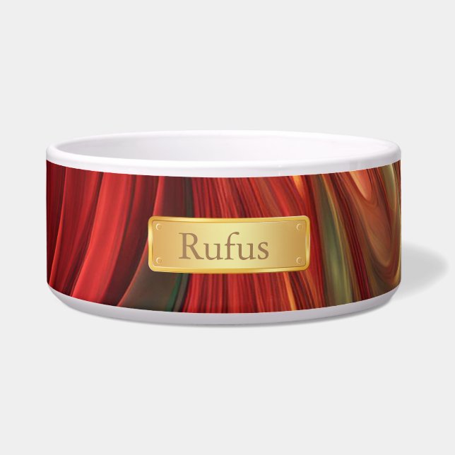 Iridescent Red Abstract Swirl (Front)