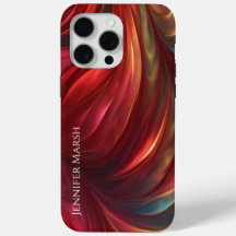 Iridescent Red Abstract Swirl