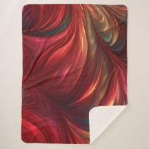 Iridescent Red Abstract Swirl