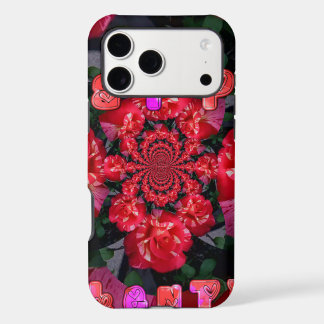 Iridescent Red Roses "Happy Valentine" Art Print