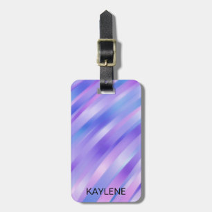 Iridescent Ribbons Personalised Luggage Tag