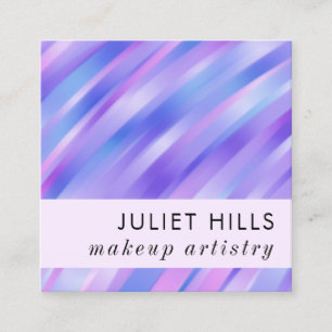 Iridescent Ribbons Square Business Card