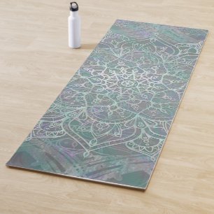 Iridescent Shimmer Mandala Boho Chic Gym Yoga Mat