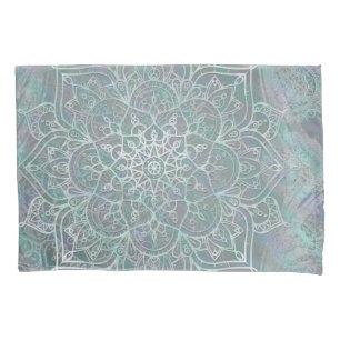 Iridescent Shimmer Mandala Boho Chic Pillowcase