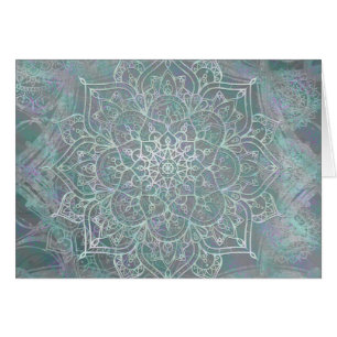 Iridescent Shimmer Mandala Boho Chic Thank You