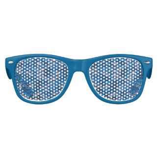 Iridescent Shiny Blue Mermaid Fish Scales Kids Sunglasses