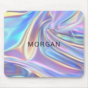 Iridescent Shiny Metallic Fabric, Name Mouse Mat