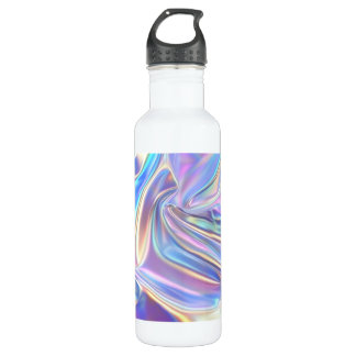 Iridescent Shiny Metallic Fabric, Teal Gold Purple 710 Ml Water Bottle