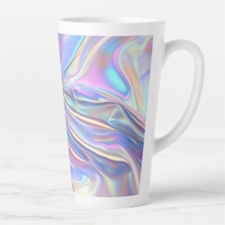 Iridescent Shiny Metallic Fabric, Teal Gold Purple Latte Mug