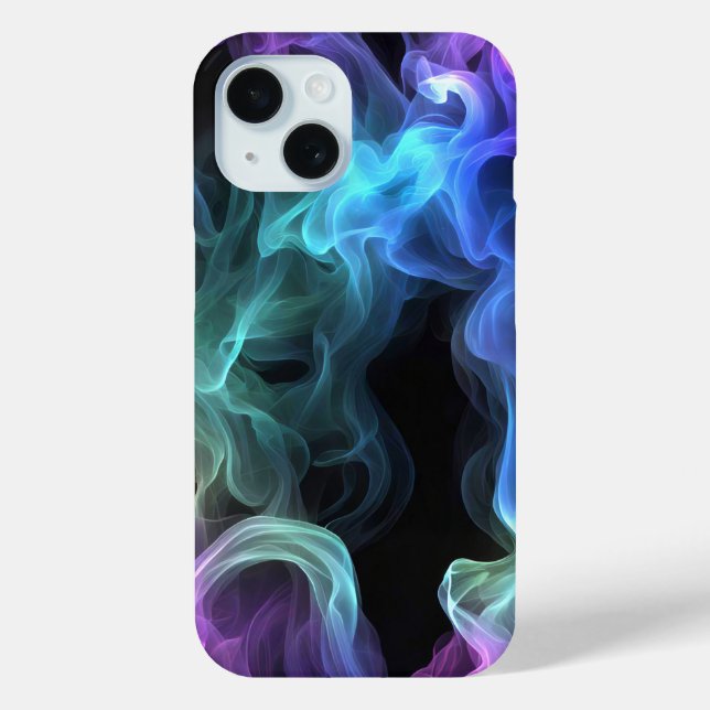 Iridescent Smoke On Black Case-Mate iPhone Case (Back)