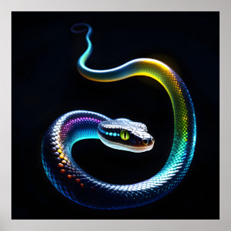 Iridescent Snakes Poster