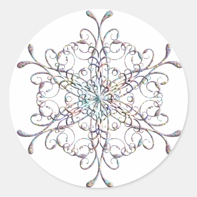 Iridescent Snowflake Stickers (Front)