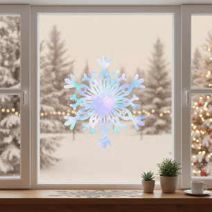 Iridescent Snowflake Window Cling