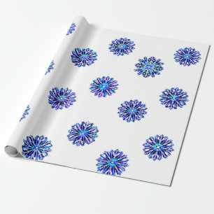 Iridescent Snowflakes Christmas Hanukah Gift Wrap
