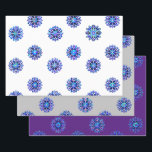 Iridescent Snowflakes Christmas Hanukkah Gift Wrap<br><div class="desc">This lovely snowflake flat wrapping paper is perfect for your holiday gifts,  no matter which winter holiday you celebrate.  Sheets of all different snowflakes with differing backgrounds are suitable for any winter occasion.  Thank you for looking; we appreciate your business at the Paws Charming shop!</div>