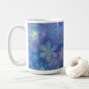 Iridescent snowflakes coffee mug