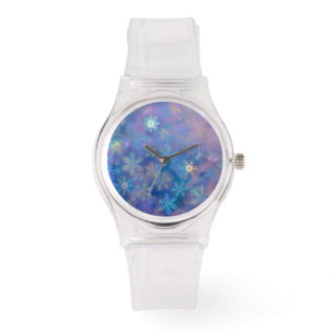 Iridescent snowflakes watch