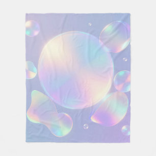 Iridescent Soap Bubble Dream Fleece Blanket