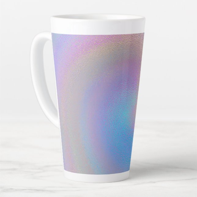 Iridescent Spiral Latte Mug (Left Angle)