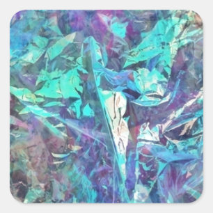 iridescent square sticker