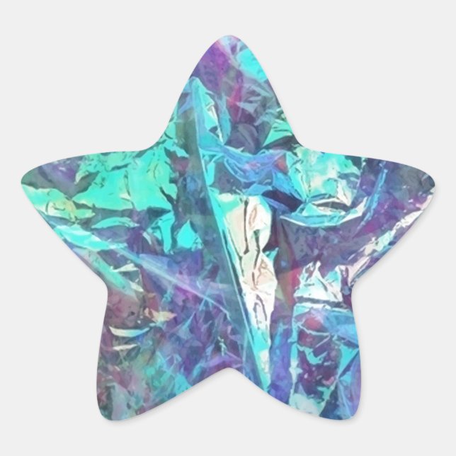 iridescent star sticker (Front)