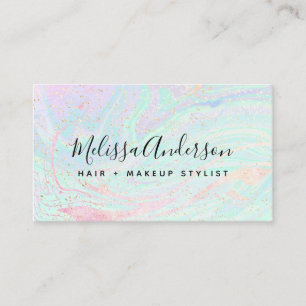 iridescent Stone Glitter Business Card