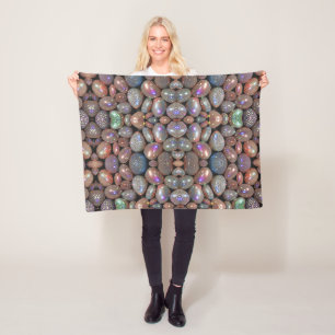 Iridescent Stone Sherpa Throw Fleece Blanket