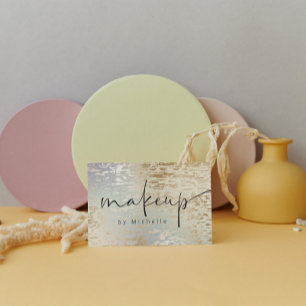 Iridescent textured modern Makeup Artist Business Card