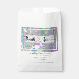 Iridescent Tinsel Business Shopping Paper Bags