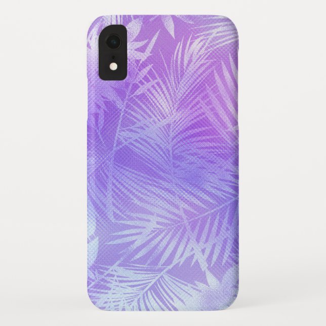 Iridescent Tropical Leaves Pattern Case-Mate iPhone Case (Back)