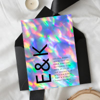 Iridescent Ultra Modern Monogram Wedding