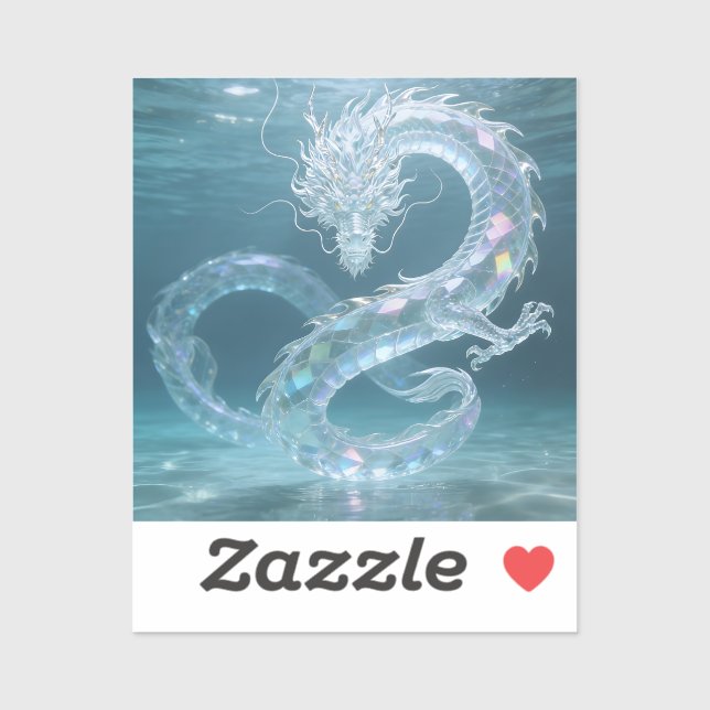 Iridescent Water Dragon Art Fantasy Dragon Design  (Sheet)