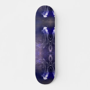 Iridescent White Jellyfish, 7 3/4" Skateboard Deck
