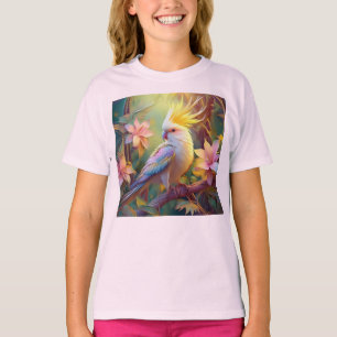 Iridescent Wing Cockatiel Fantasy Bird T-Shirt