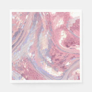 Iridesecent Pink and Purple Sequin Napkin