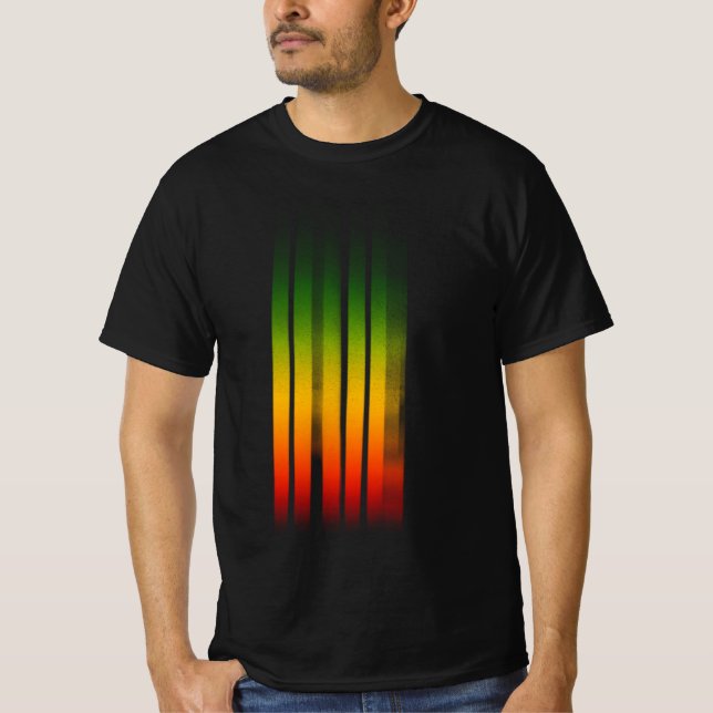 Irie Blurred Effect Typography Rasta Reggae T-Shirt (Front)