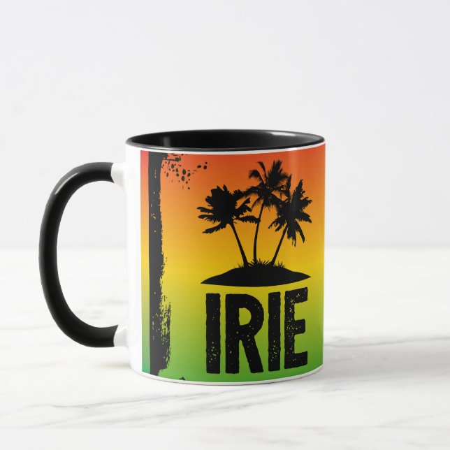 IRIE Jamaican Rastafarian Flag Colours Caribbean Mug (Left)