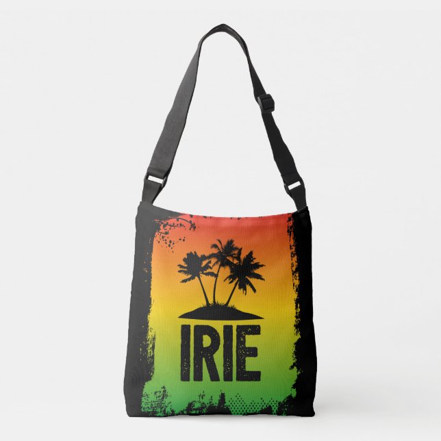 IRIE Jamaican Rastafarian Patwah Greeting Crossbody Bag (Front)