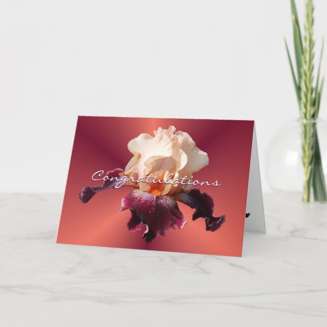 Iris [1]- Customise any occasion Card (Front)