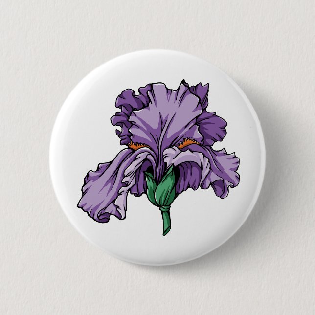 Iris 6 Cm Round Badge (Front)