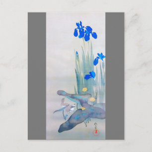 Iris and Bird, Watanabe Seitei Postcard
