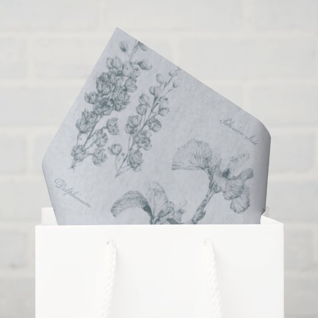 Iris and Delphinium Garden Tissue Paper (Gift Bag)